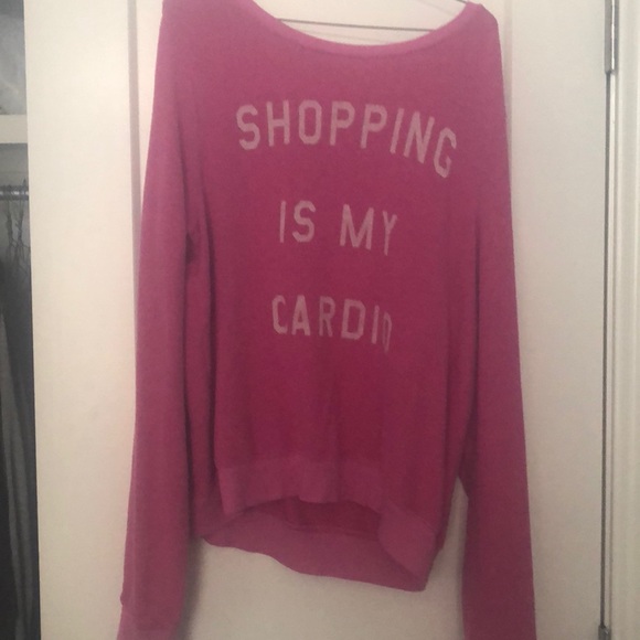 Wildfox Tops - Wildfox shopping is my cardio hot pink bbj large